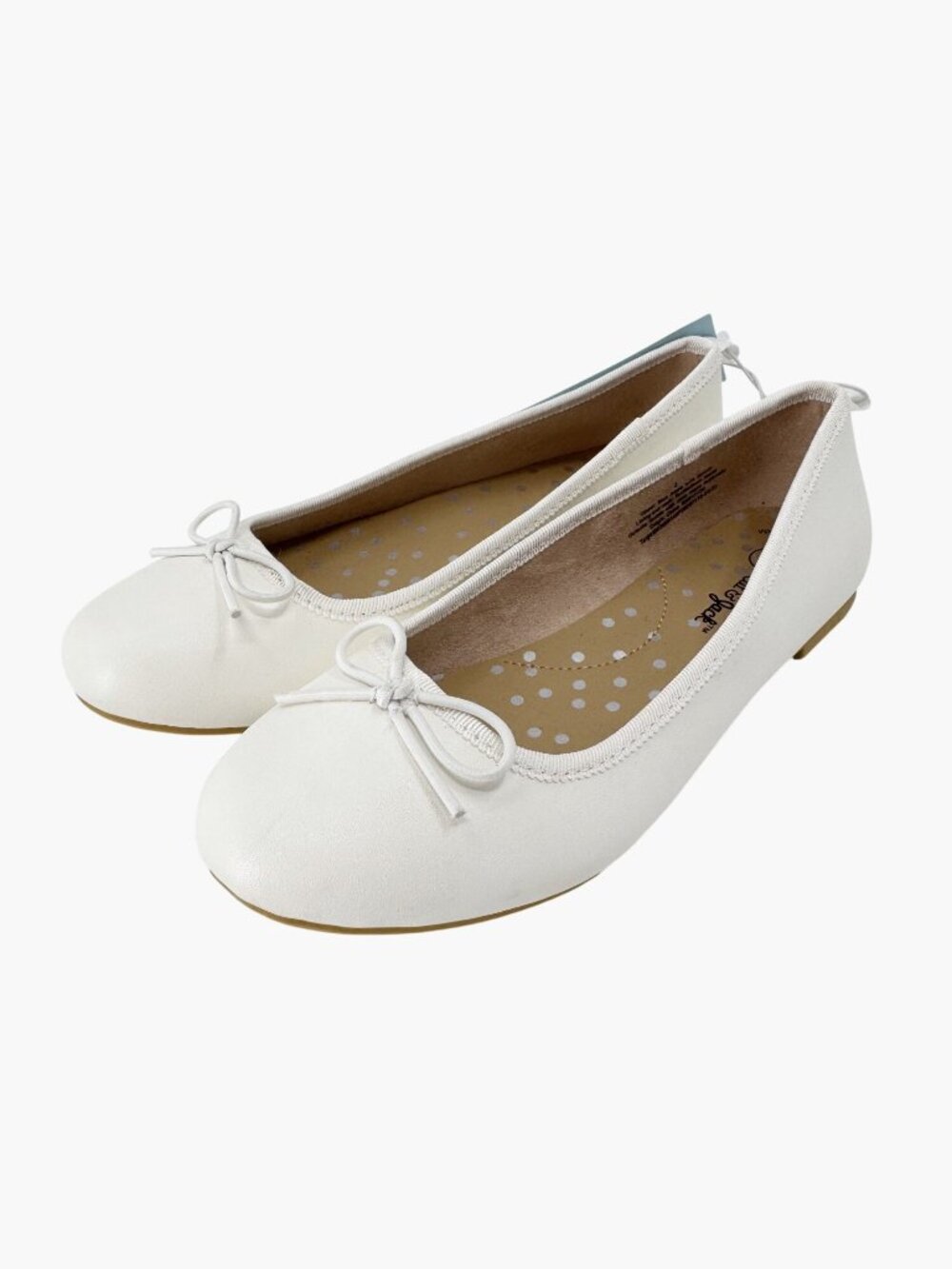 NEW Cat & Jack Kids' Diana Slip-On Ballet Flats - White - Size 2